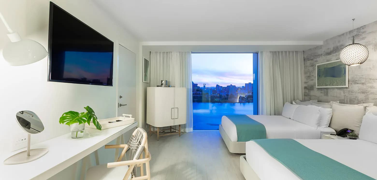 Premium Laguna View room with two queen beds at Condado Ocean Club; sample quote is for a king room